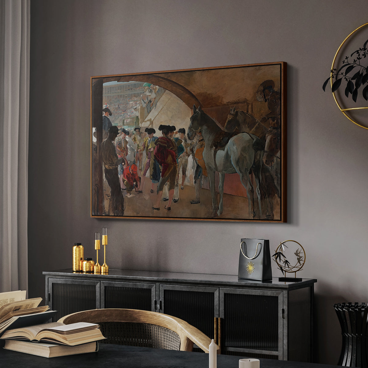 Before the Bullfight (Antes de la corrida), c. 1900 - Floater Framed Canvas Print