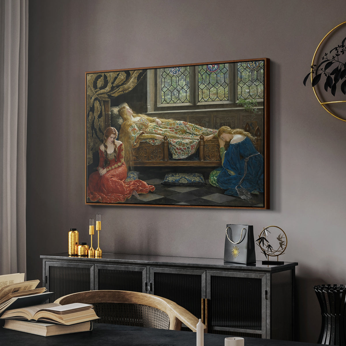 The Sleeping Beauty, 1921 - Floater Framed Canvas Print
