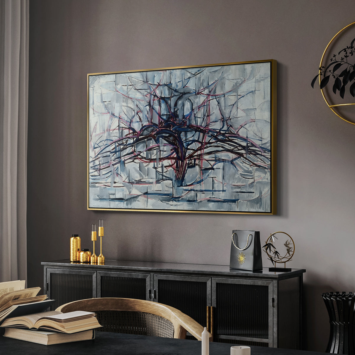 Horizontal Tree, 1912 - Floater Framed Canvas Print