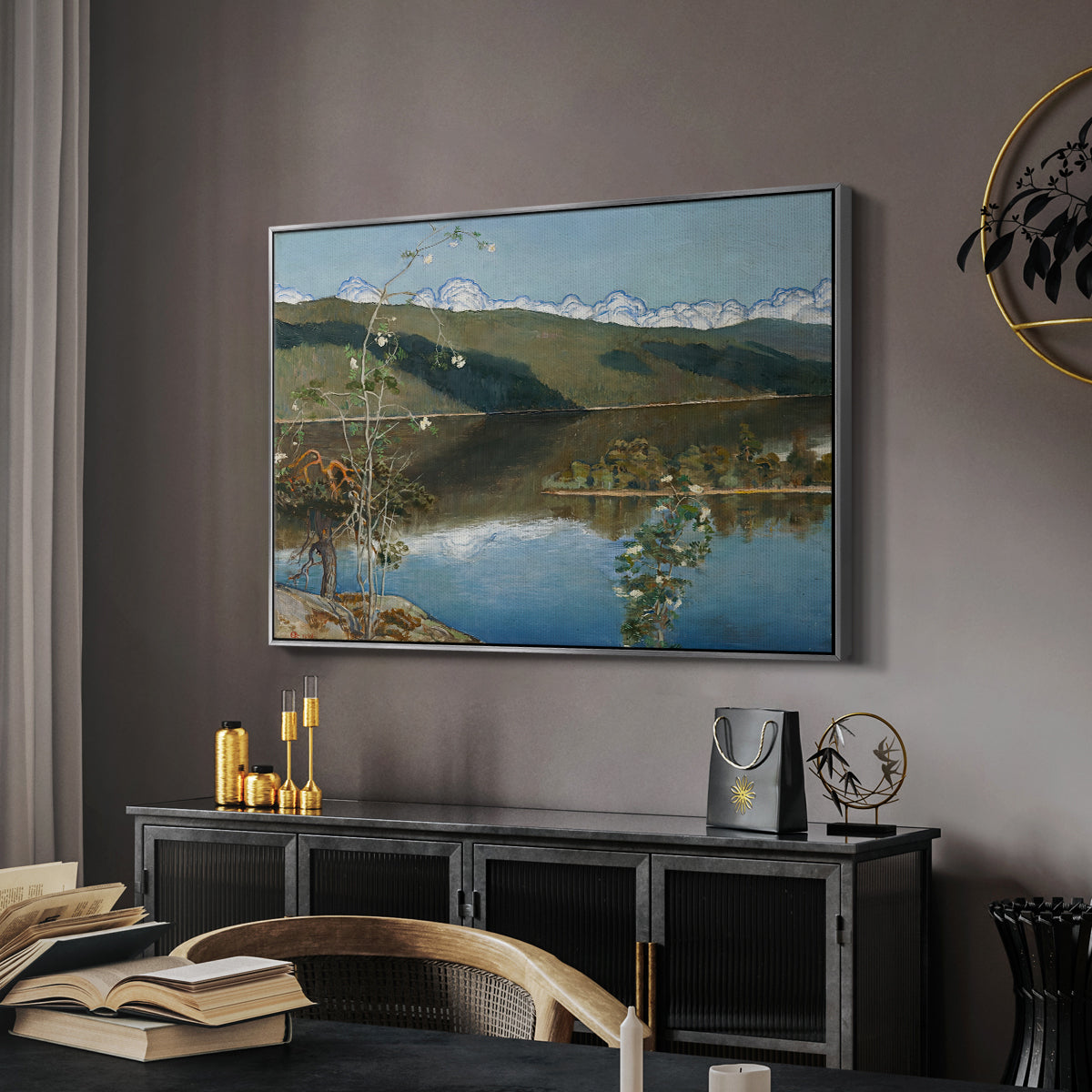 Thunderclouds on the Horizon, 1897 - Floater Framed Canvas Print