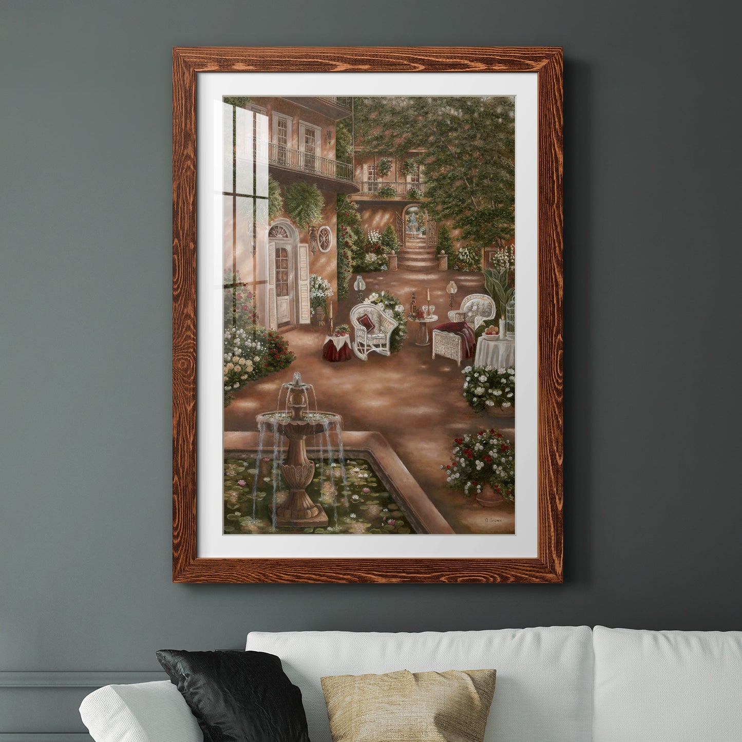 Evening Cocktails I - Premium Framed Print - Distressed Barnwood Frame - Ready to Hang