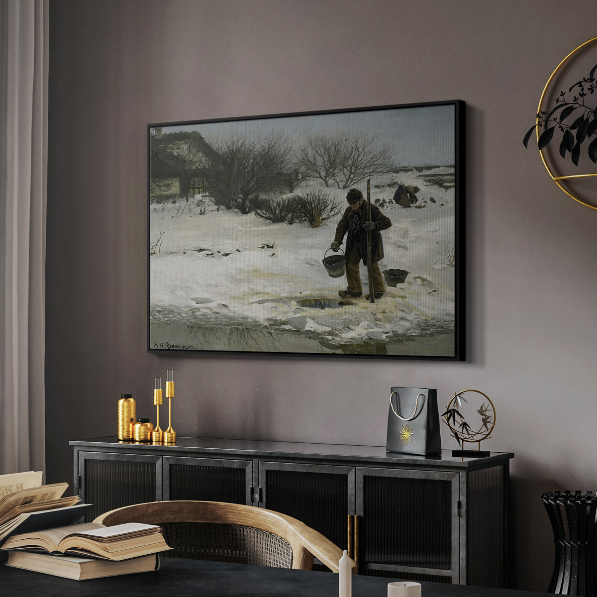 Tøsne, 1895 - Floater Framed Canvas Print