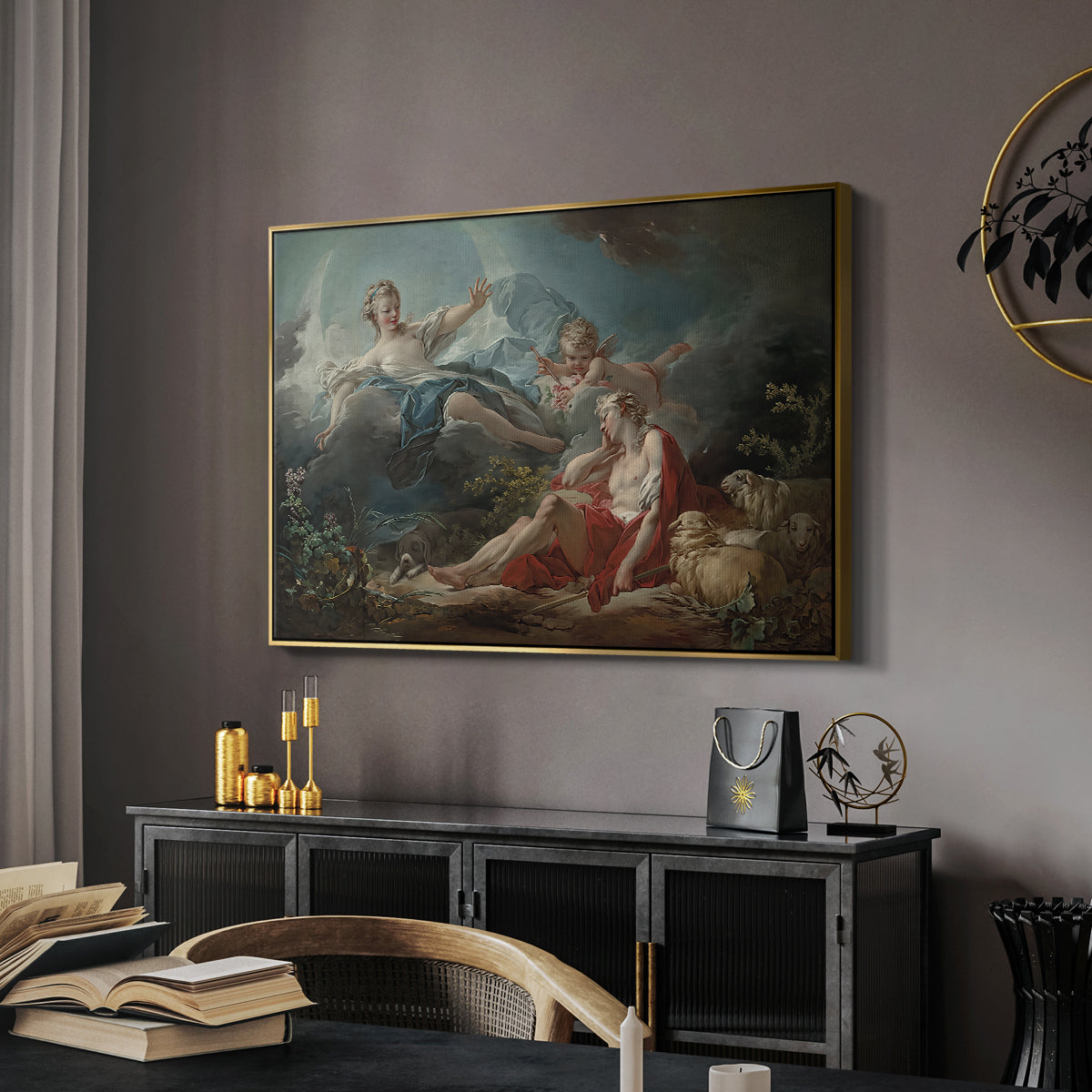 Diana and Endymion, c. 1753-1756 - Floater Framed Canvas Print