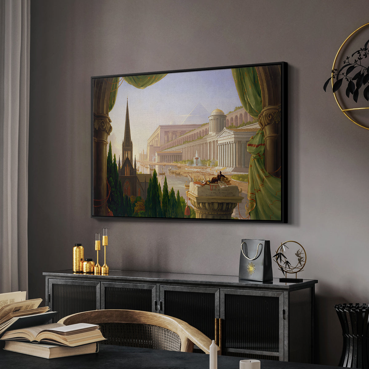 The Architect's Dream, 1840 - Floater Framed Canvas Print
