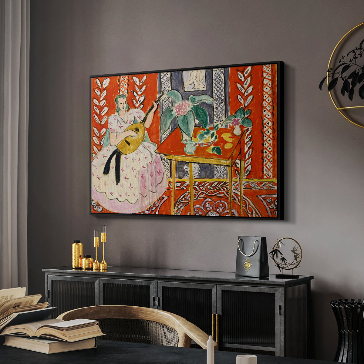 The Lute (Le luth), 1943 - Floater Framed Canvas Print