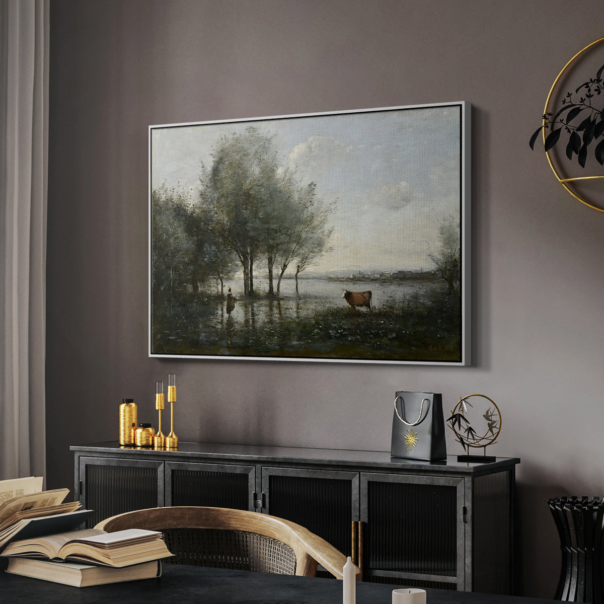 The Marsh (Le Marais), c. 1865-1870 - Floater Framed Canvas Print