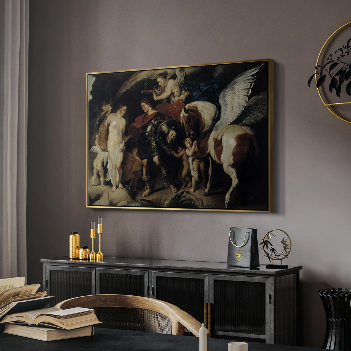 Perseus and Andromeda, c. 1620 - Floater Framed Canvas Print