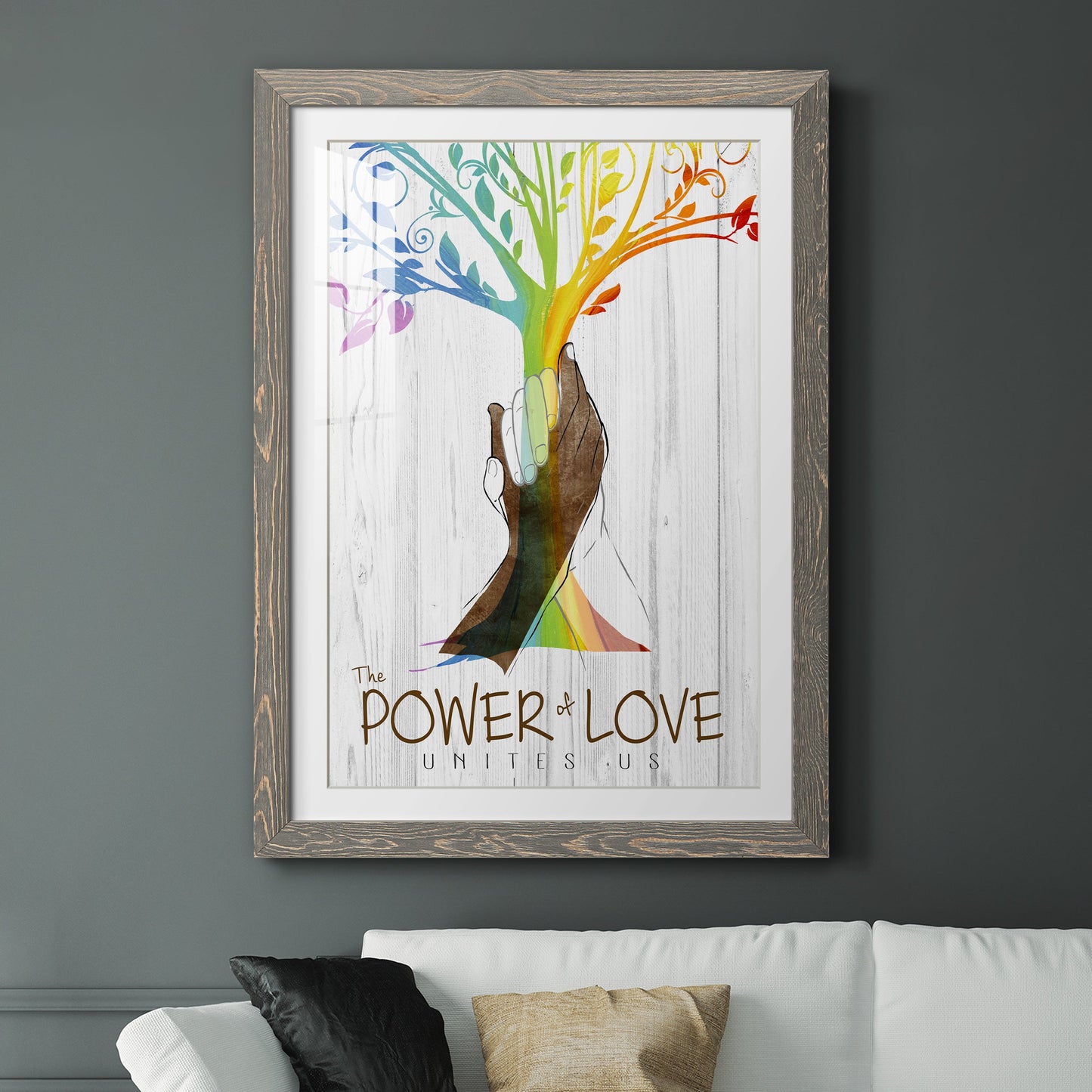 Power of Love - Premium Framed Print - Distressed Barnwood Frame - Ready to Hang