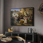 Romans Gathered for Merriment at an Osteria, 1839 - Floater Framed Canvas Print