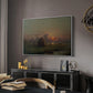 Haystack at Sunset, 1880 - Floater Framed Canvas Print