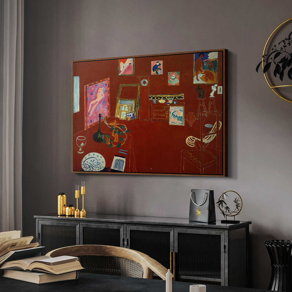 The Red Studio (L'Atelier Rouge), 1911 - Floater Framed Canvas Print