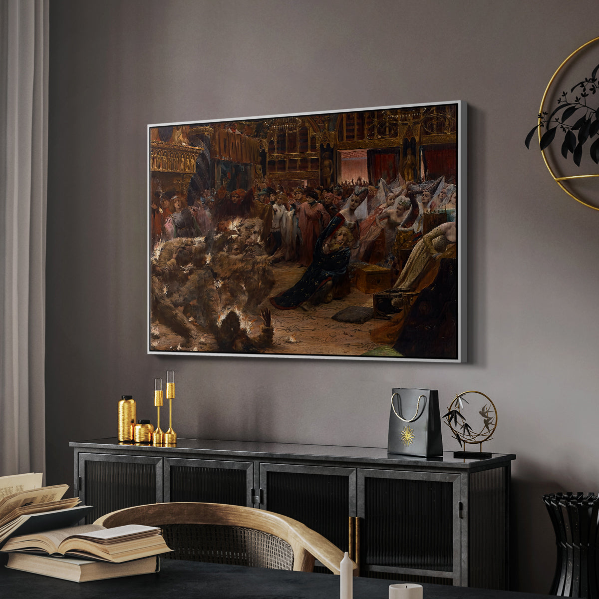 Ball of the Burning Men, 1889 - Floater Framed Canvas Print