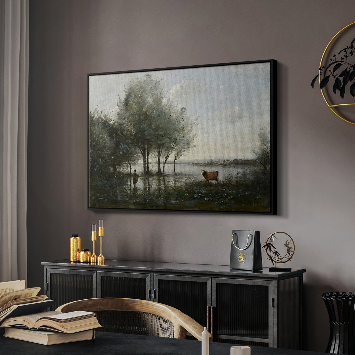 The Marsh (Le Marais), c. 1865-1870 - Floater Framed Canvas Print