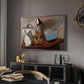 Jug, Candle, and Enamel Pan, 1950 - Floater Framed Canvas Print