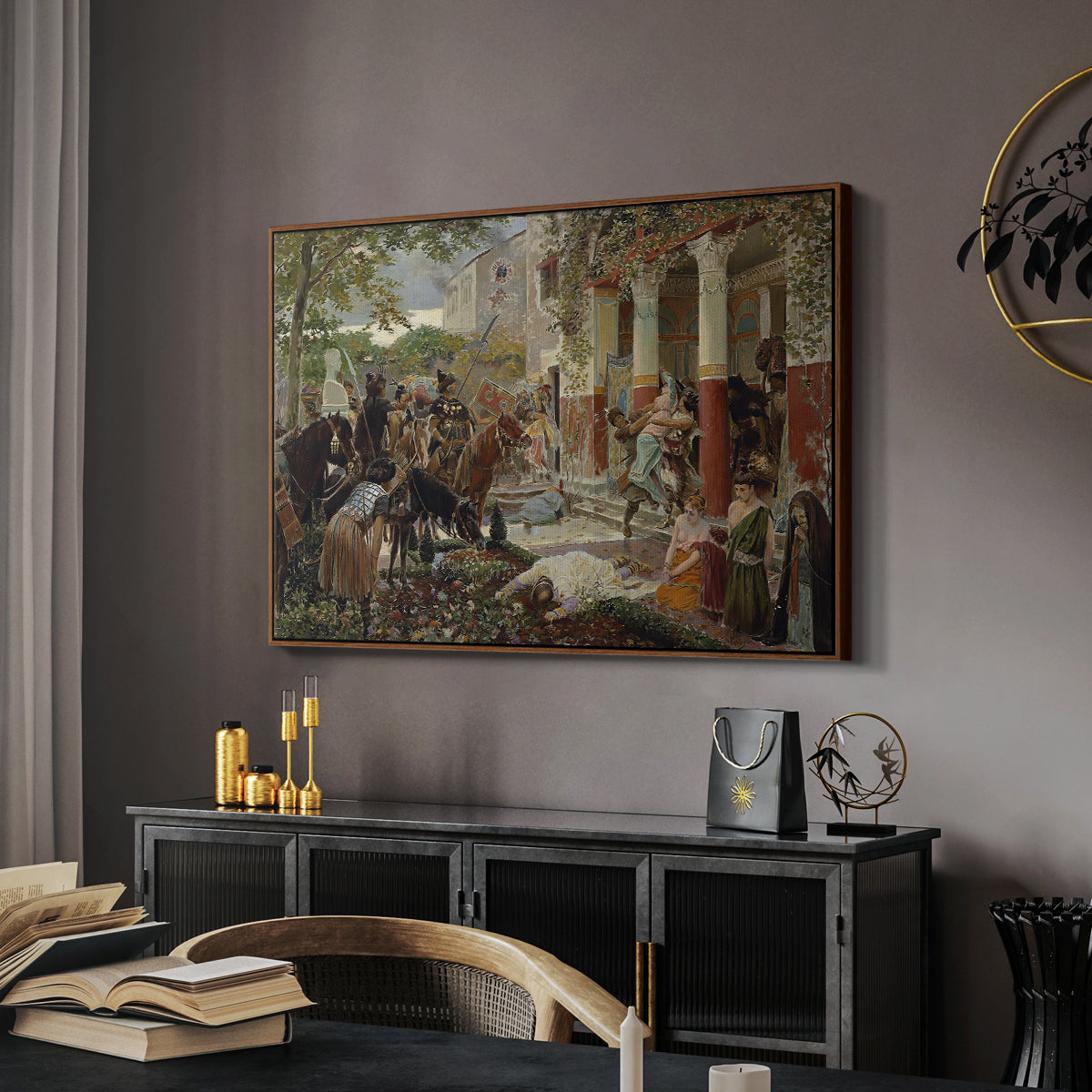 Onslaught of the Tartars, c. 1938 - Floater Framed Canvas Print