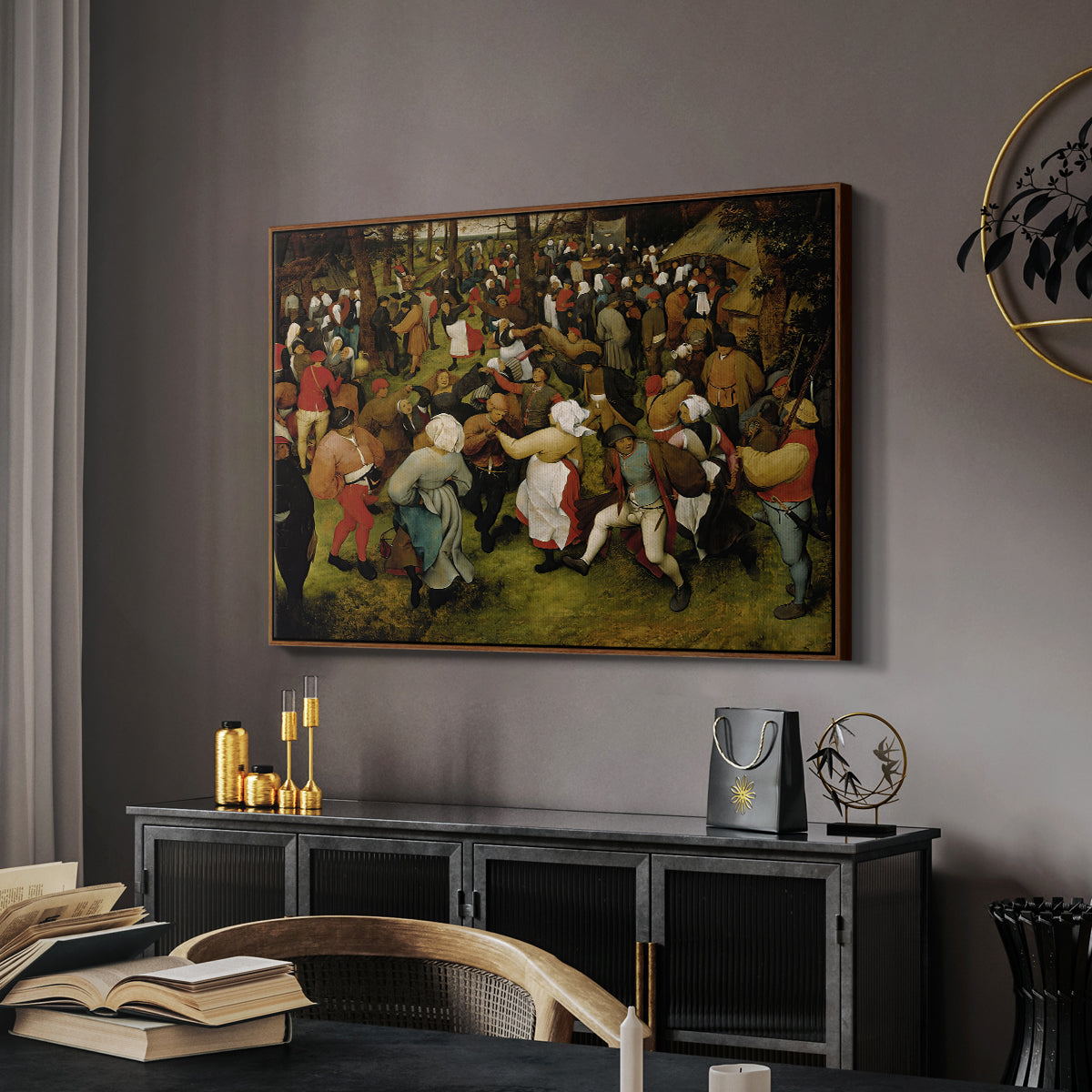 The Wedding Dance, c. 1566 - Floater Framed Canvas Print