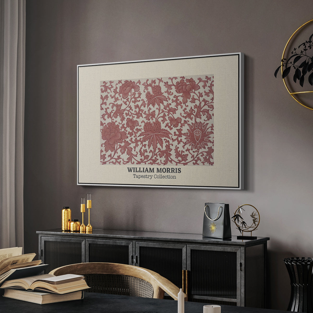 Examples of Chinese Ornament, Pl. XCIII (Morris Inspired), 1867 - Floater Framed Canvas Print
