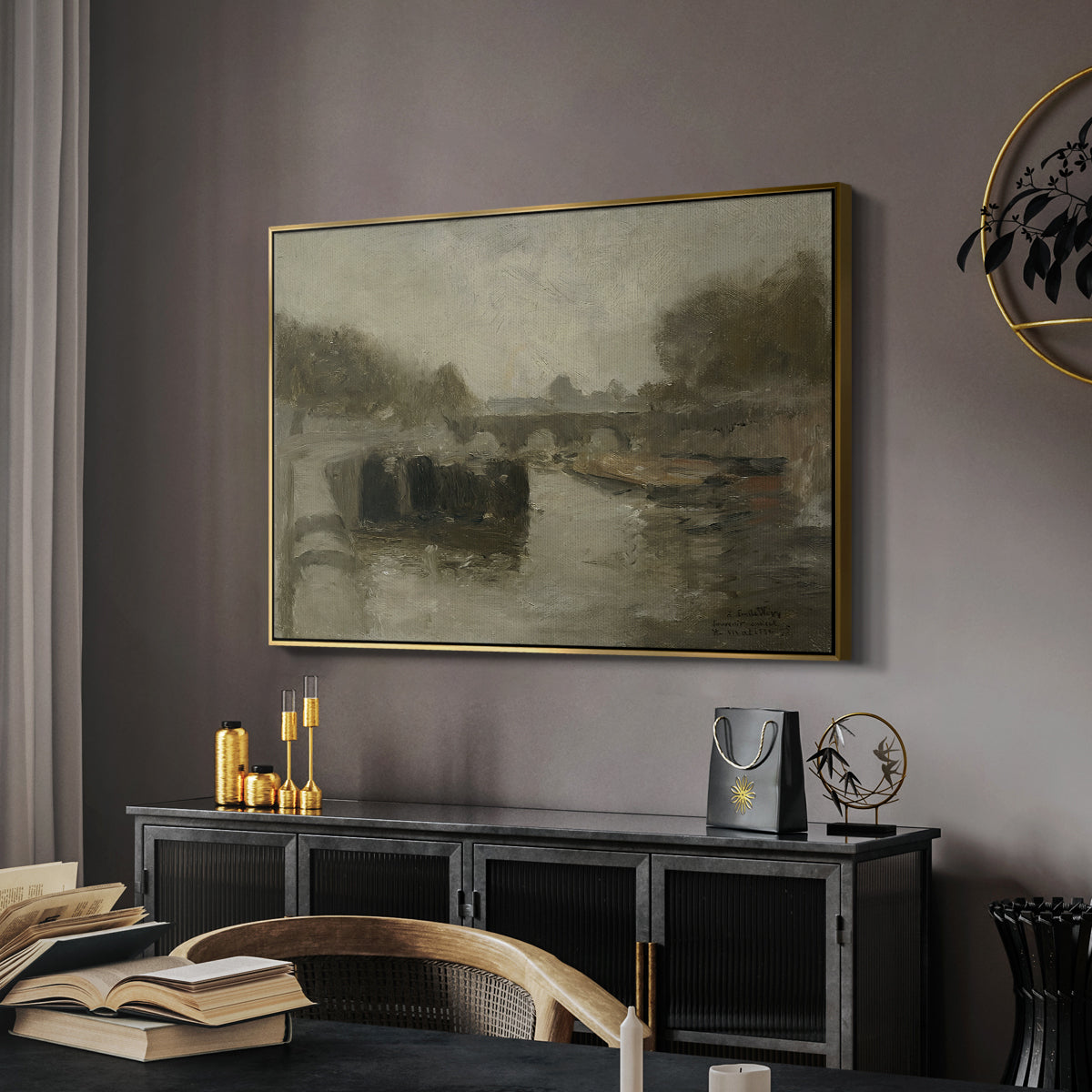 The Bridge (Le pont), 1895 - Floater Framed Canvas Print