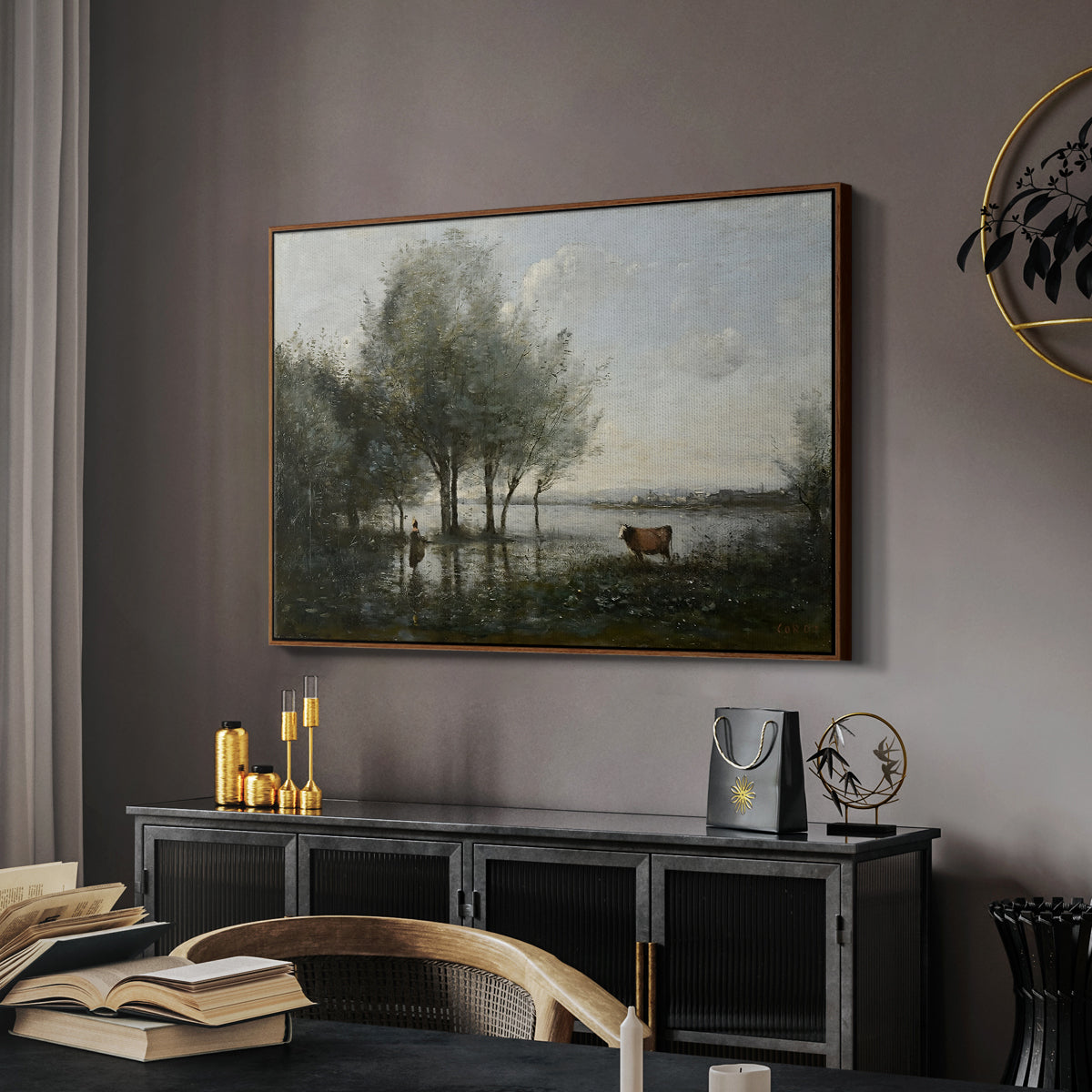 The Marsh (Le Marais), c. 1865-1870 - Floater Framed Canvas Print