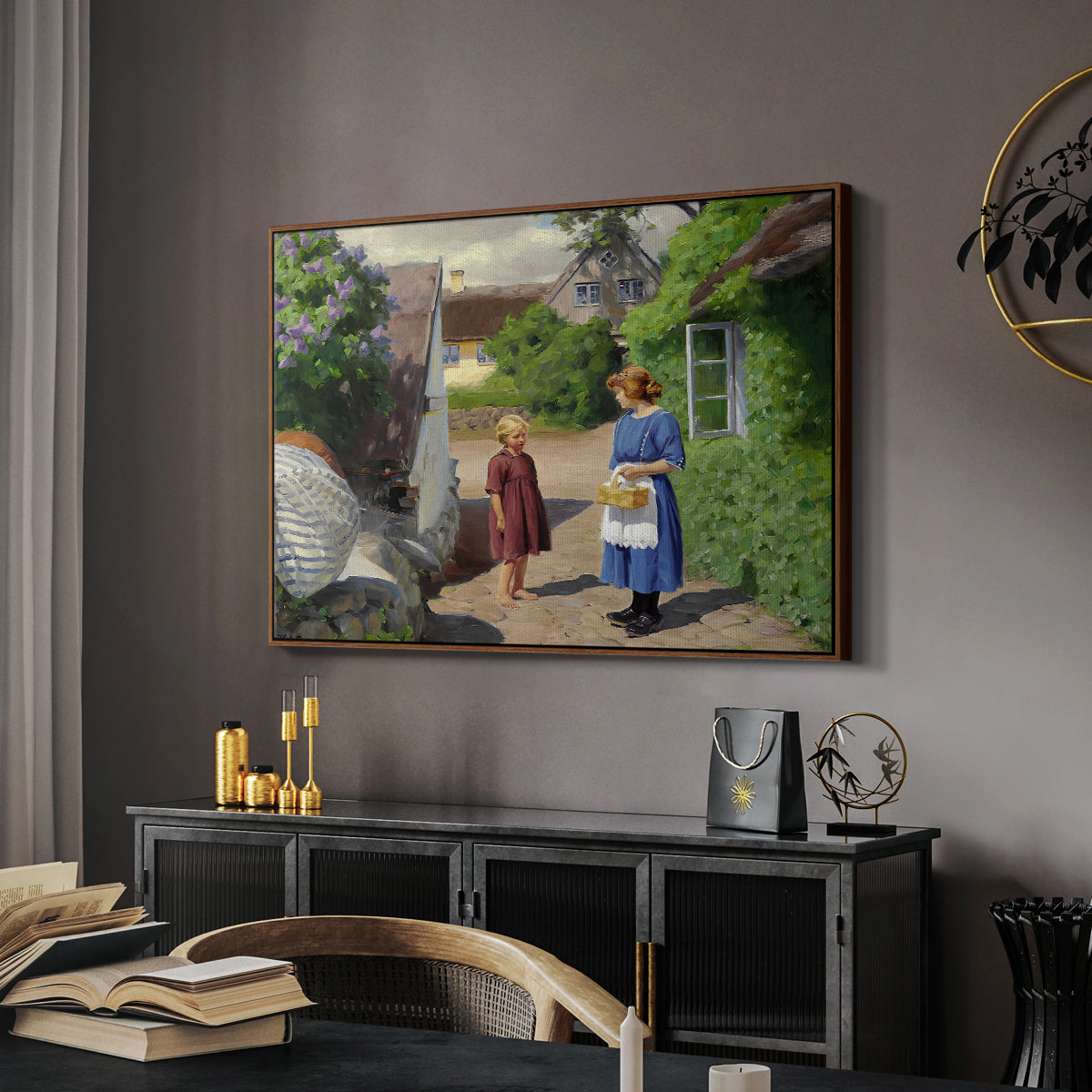 Summer Day in Jyllinge, 1922 - Floater Framed Canvas Print