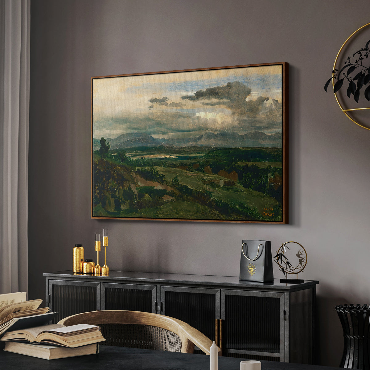 Civita Castellana, c. 1860s - Floater Framed Canvas Print