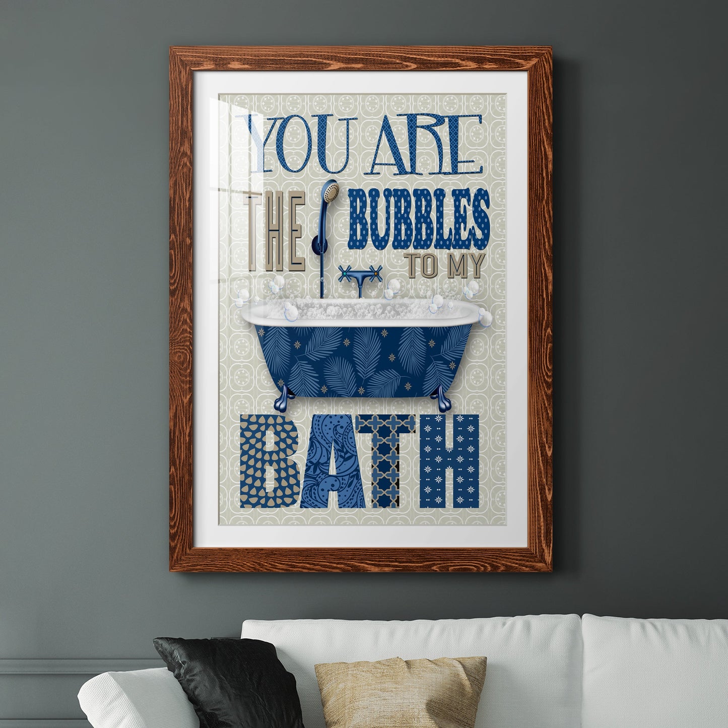 Bubble Bath - Premium Framed Print - Distressed Barnwood Frame - Ready to Hang