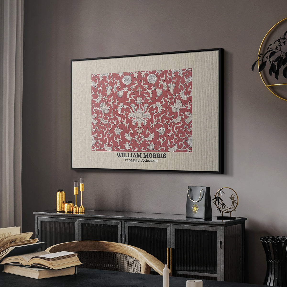Examples of Chinese Ornament, Pl. XCV (Morris Inspired), 1867 - Floater Framed Canvas Print