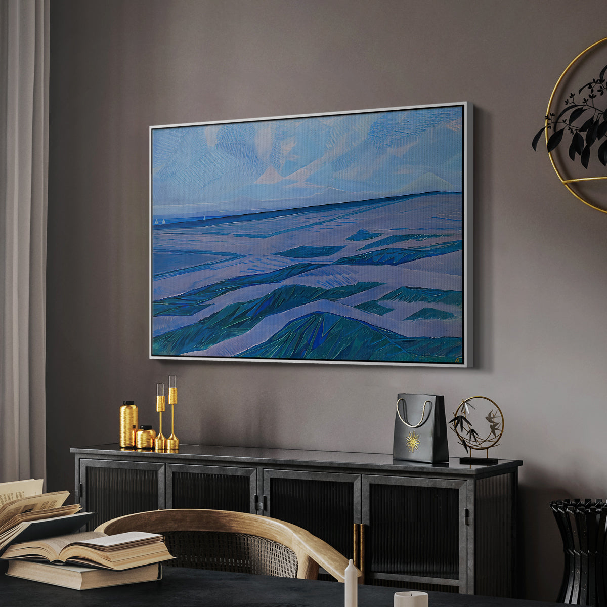 Dune Landscape, 1911 - Floater Framed Canvas Print