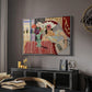 Woman with Anemones (Femme et anémones), c. 1920-1921 - Floater Framed Canvas Print