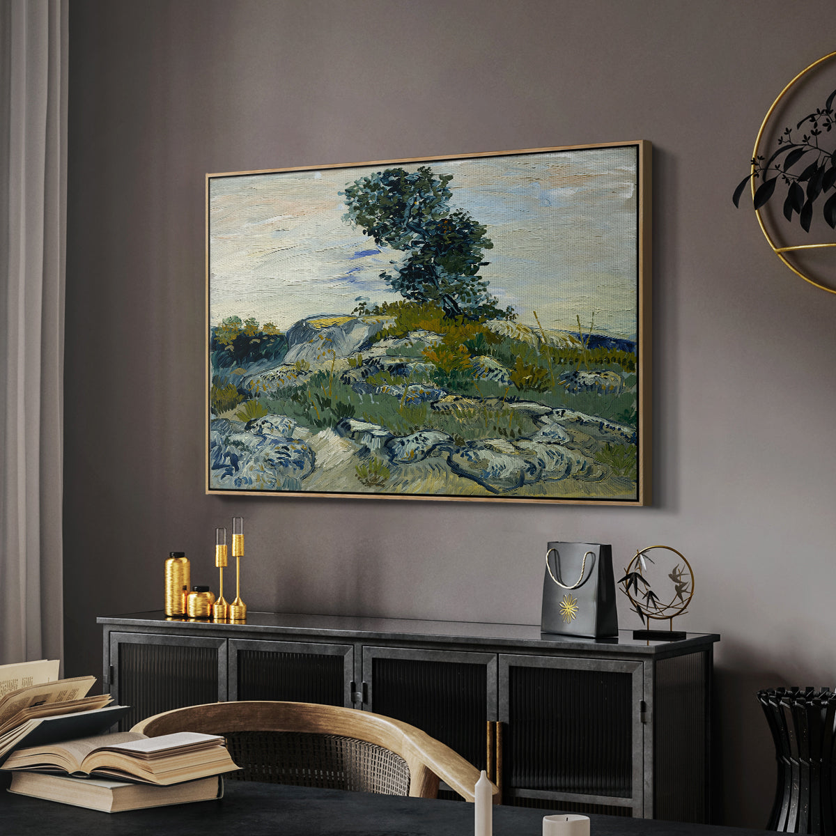 The Rocks, 1888 - Floater Framed Canvas Print