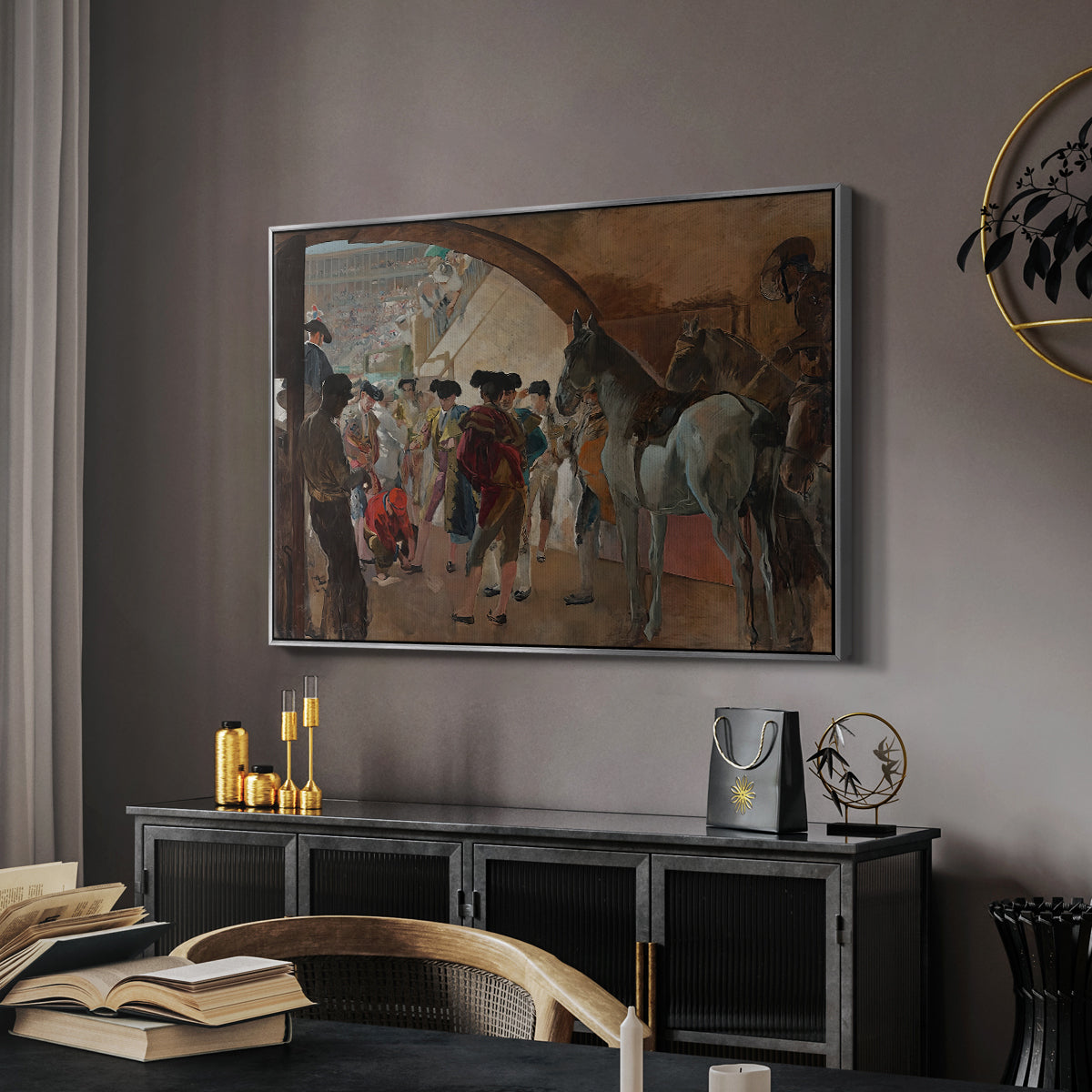 Before the Bullfight (Antes de la corrida), c. 1900 - Floater Framed Canvas Print