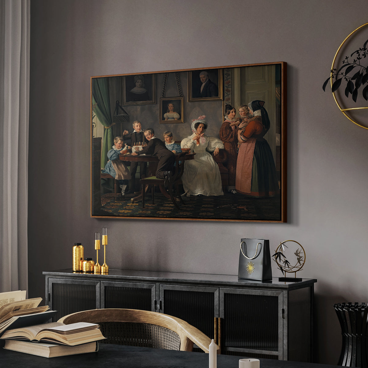 The Waagepetersen Family, 1836 - Floater Framed Canvas Print