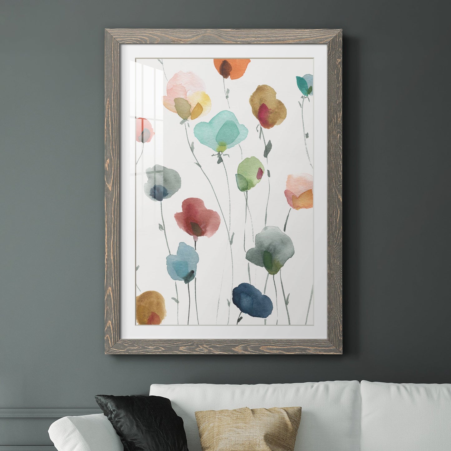 Lollipop Garden I - Premium Framed Print - Distressed Barnwood Frame - Ready to Hang