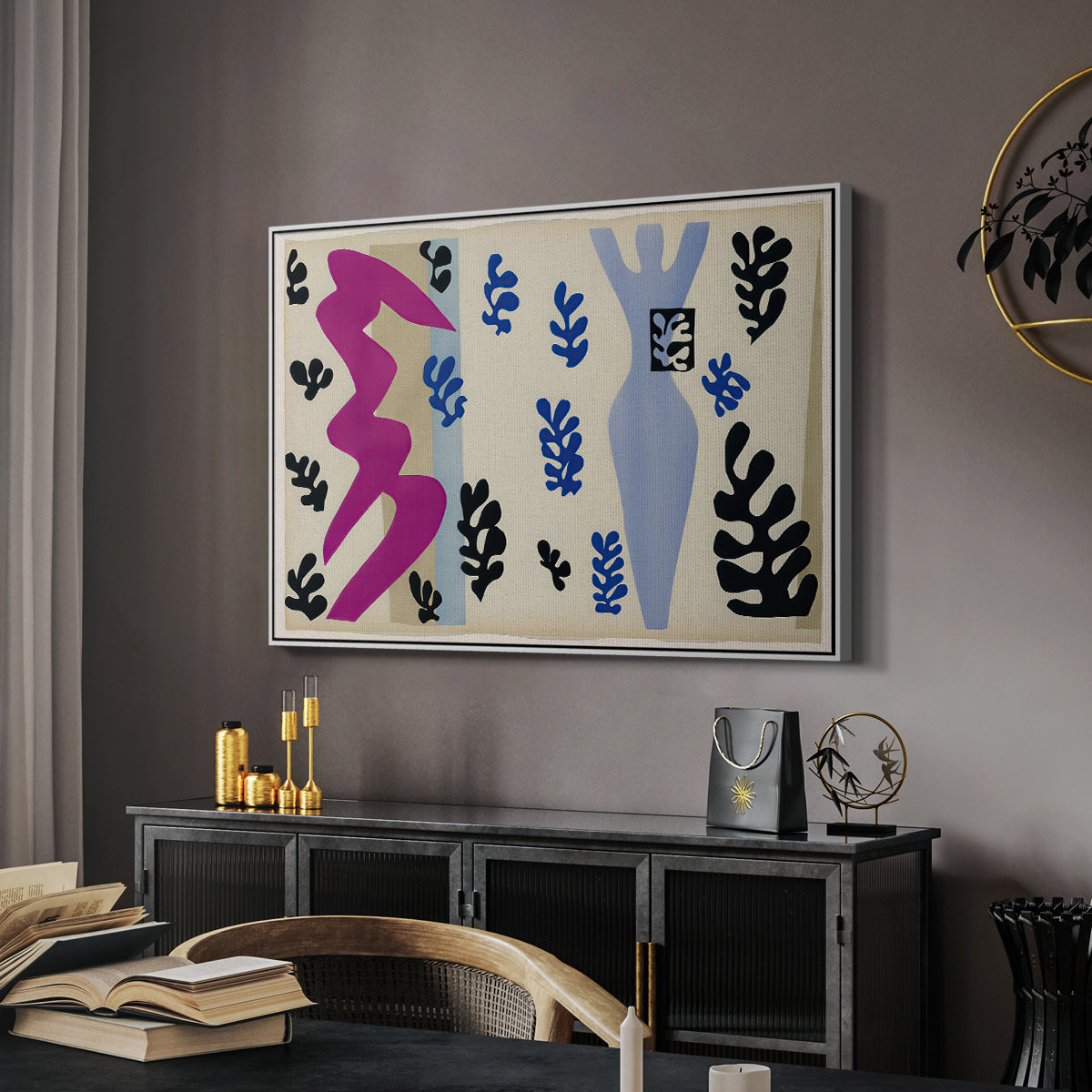 The Knife Thrower (Le lanceur de couteaux), from Jazz, 1947 - Floater Framed Canvas Print