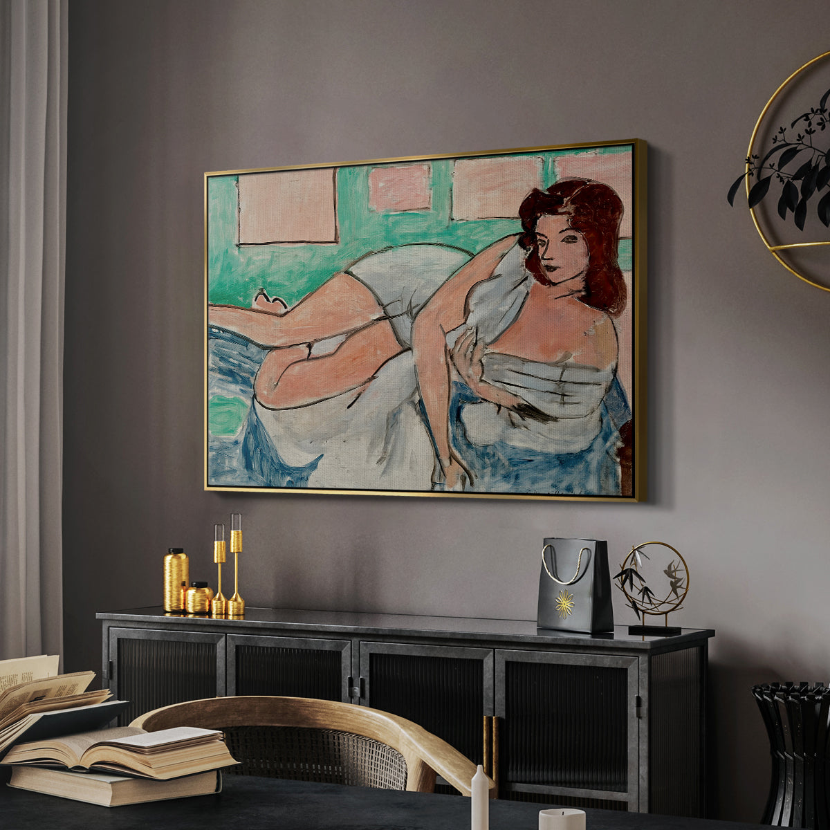 Nude in a Bathrobe (Nu au peignoir), 1941 - Floater Framed Canvas Print