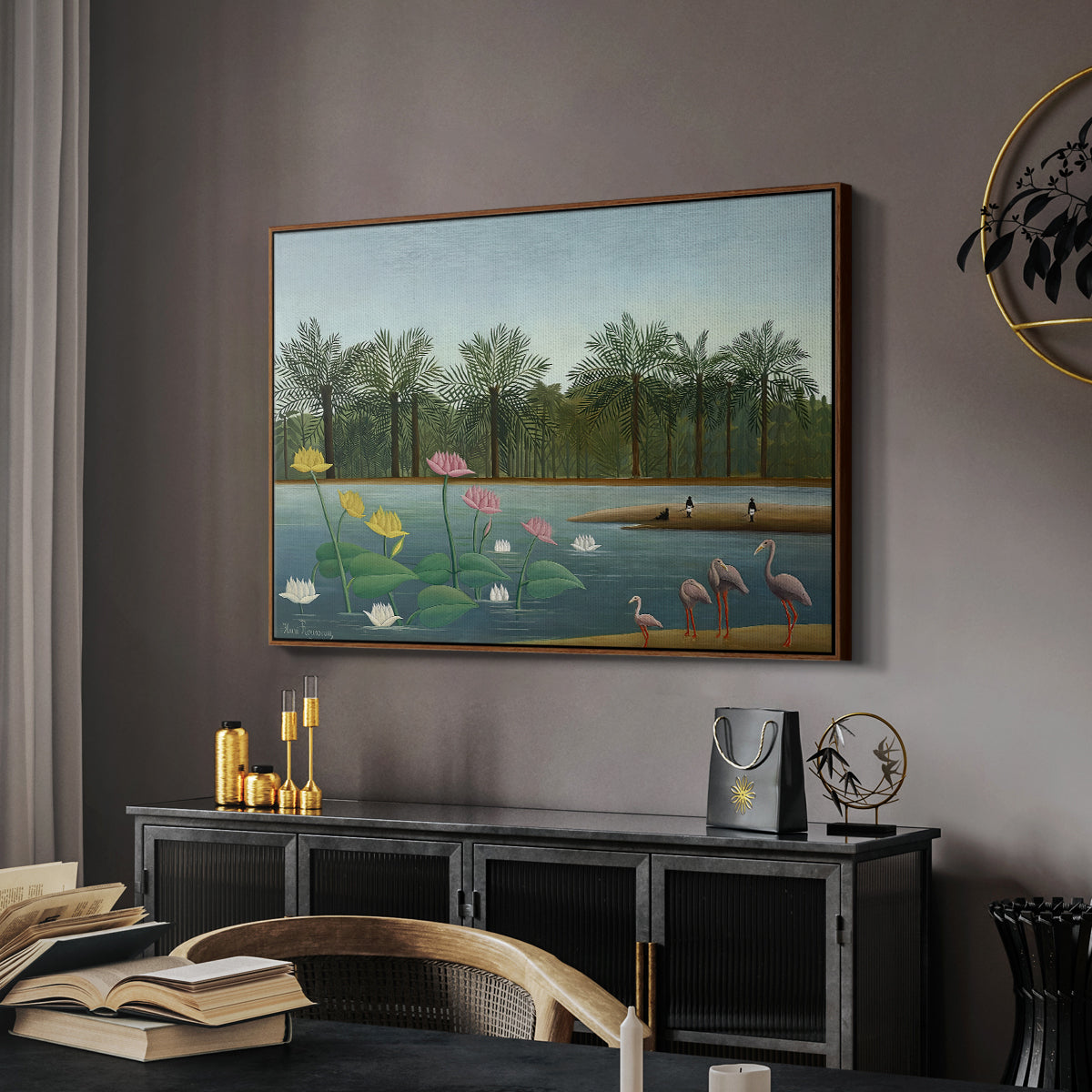 The Flamingoes (Les Flamants), 1907 - Floater Framed Canvas Print