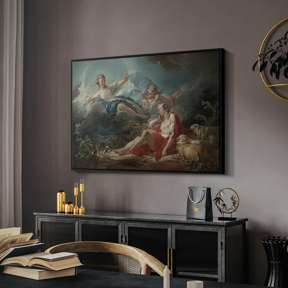 Diana and Endymion, c. 1753-1756 - Floater Framed Canvas Print