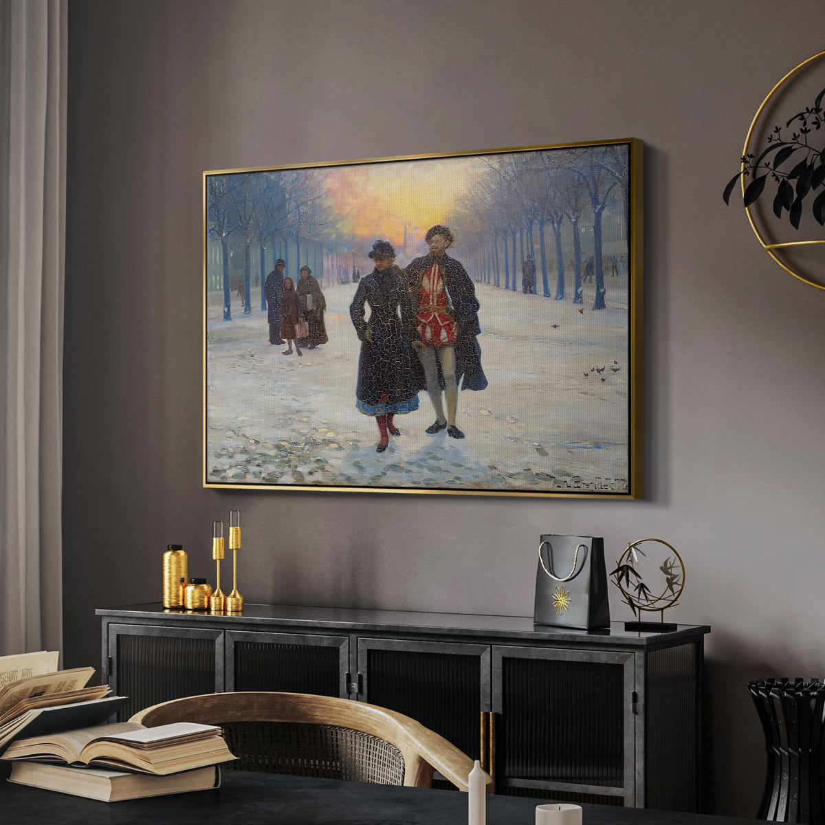 Morning after the Carnival, 1884 - Floater Framed Canvas Print
