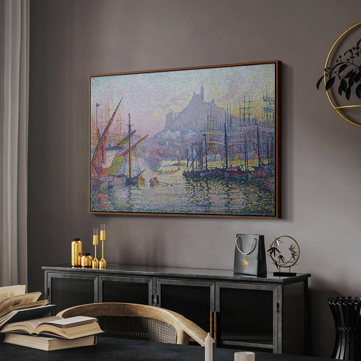 The Port of Marseille, 1905 - Floater Framed Canvas Print