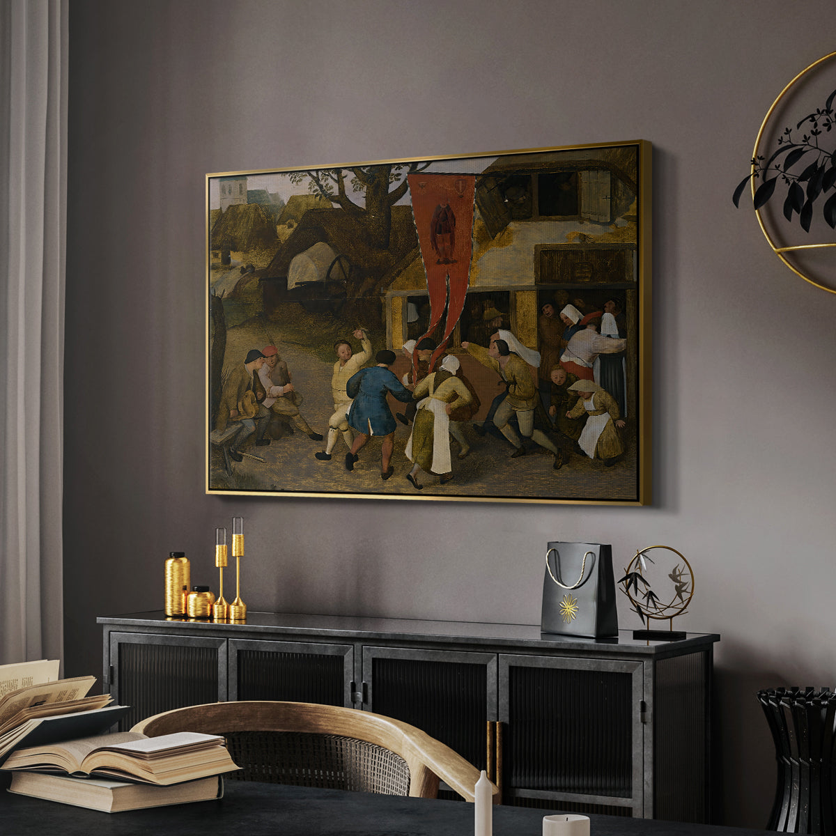 A Village Fair, c. 1567-1569 - Floater Framed Canvas Print