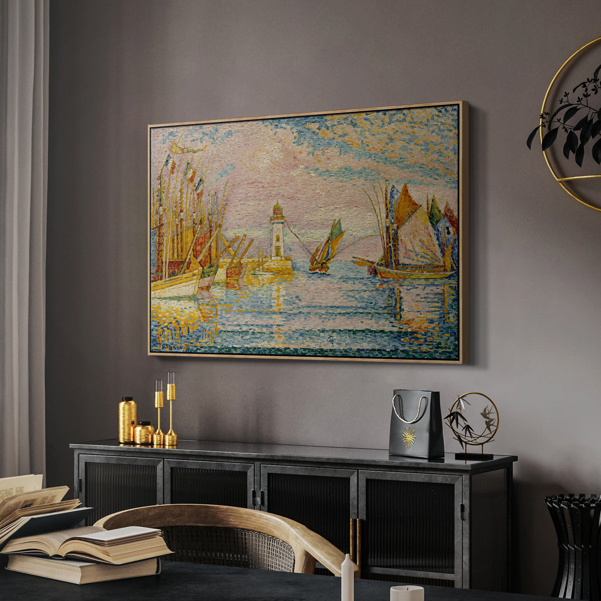 The Lighthouse at Groix, 1925 - Floater Framed Canvas Print