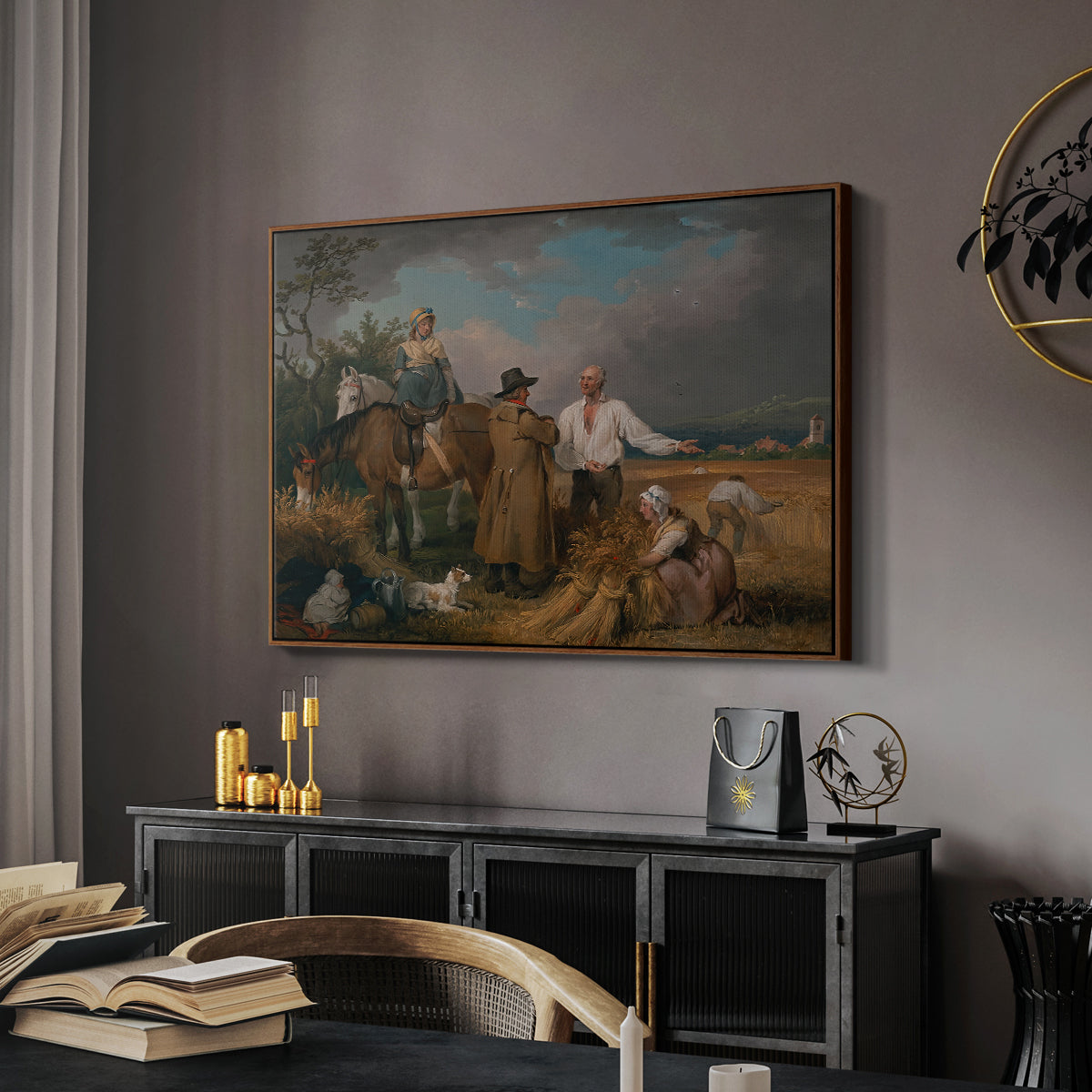 The Reapers, 1800 - Floater Framed Canvas Print