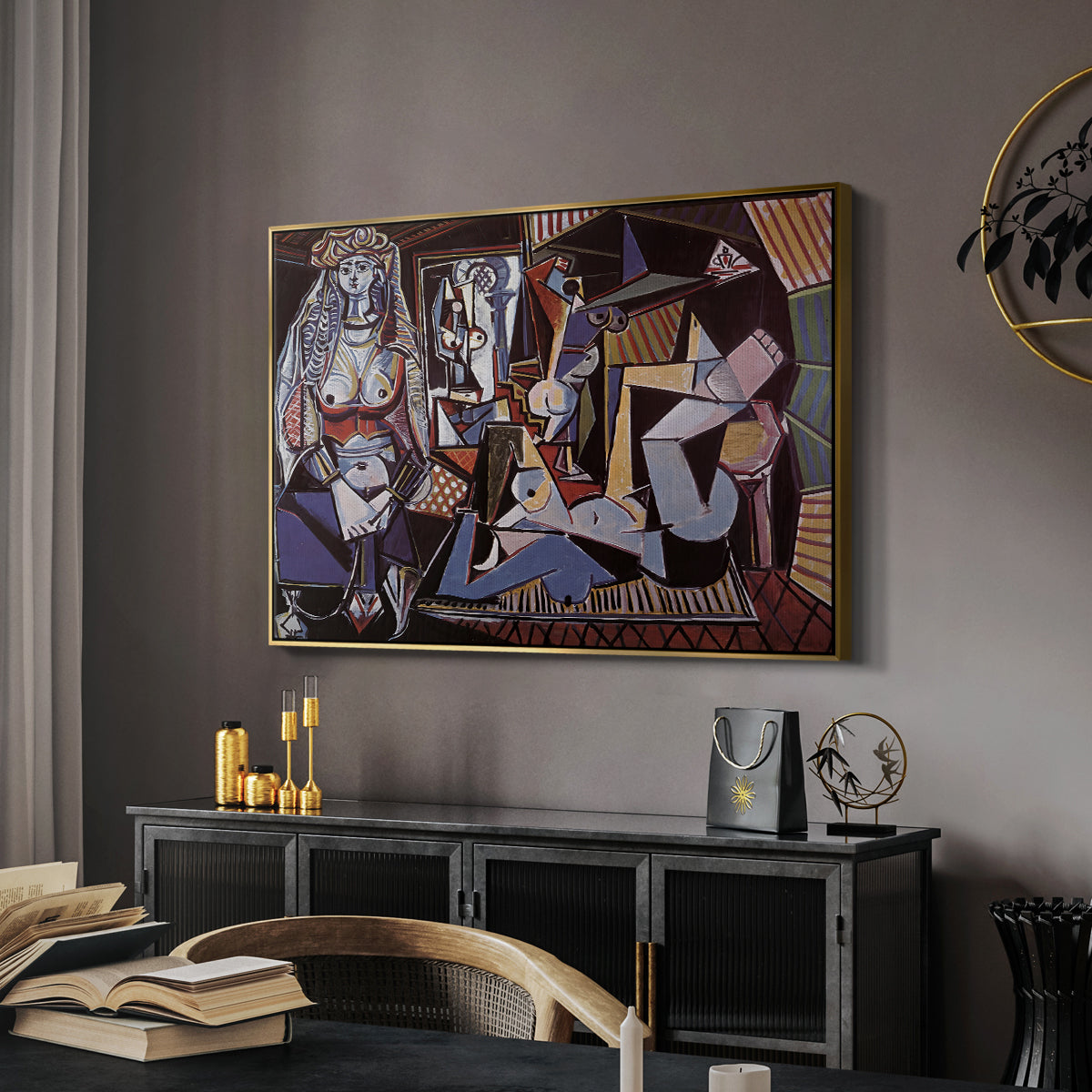 Women of Algiers (Version O), 1955 - Floater Framed Canvas Print