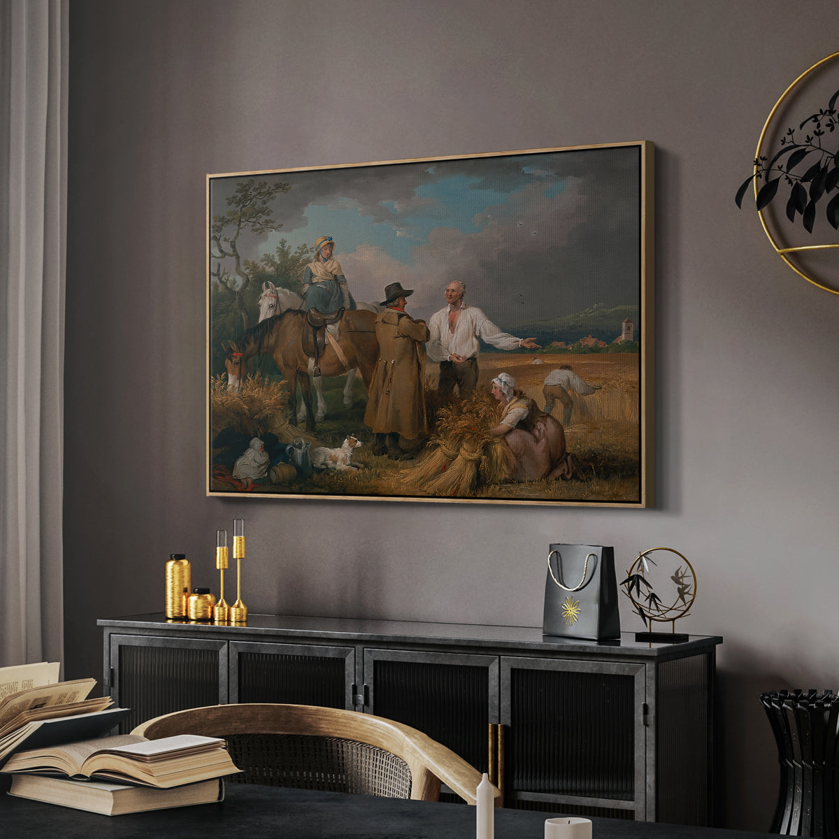 The Reapers, 1800 - Floater Framed Canvas Print