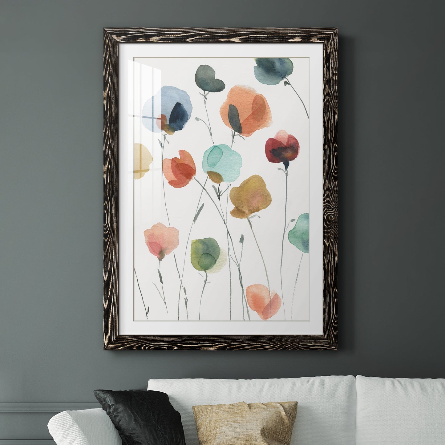 Lollipop Garden II - Premium Framed Print - Distressed Barnwood Frame - Ready to Hang