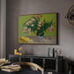 Vase with Oleanders and Books, 1888 - Floater Framed Canvas Print