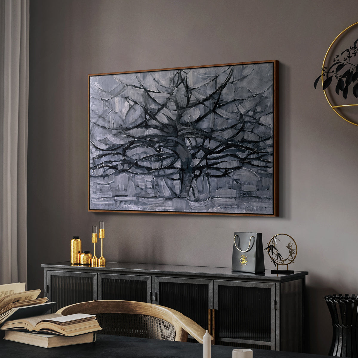The Gray Tree, 1911 - Floater Framed Canvas Print