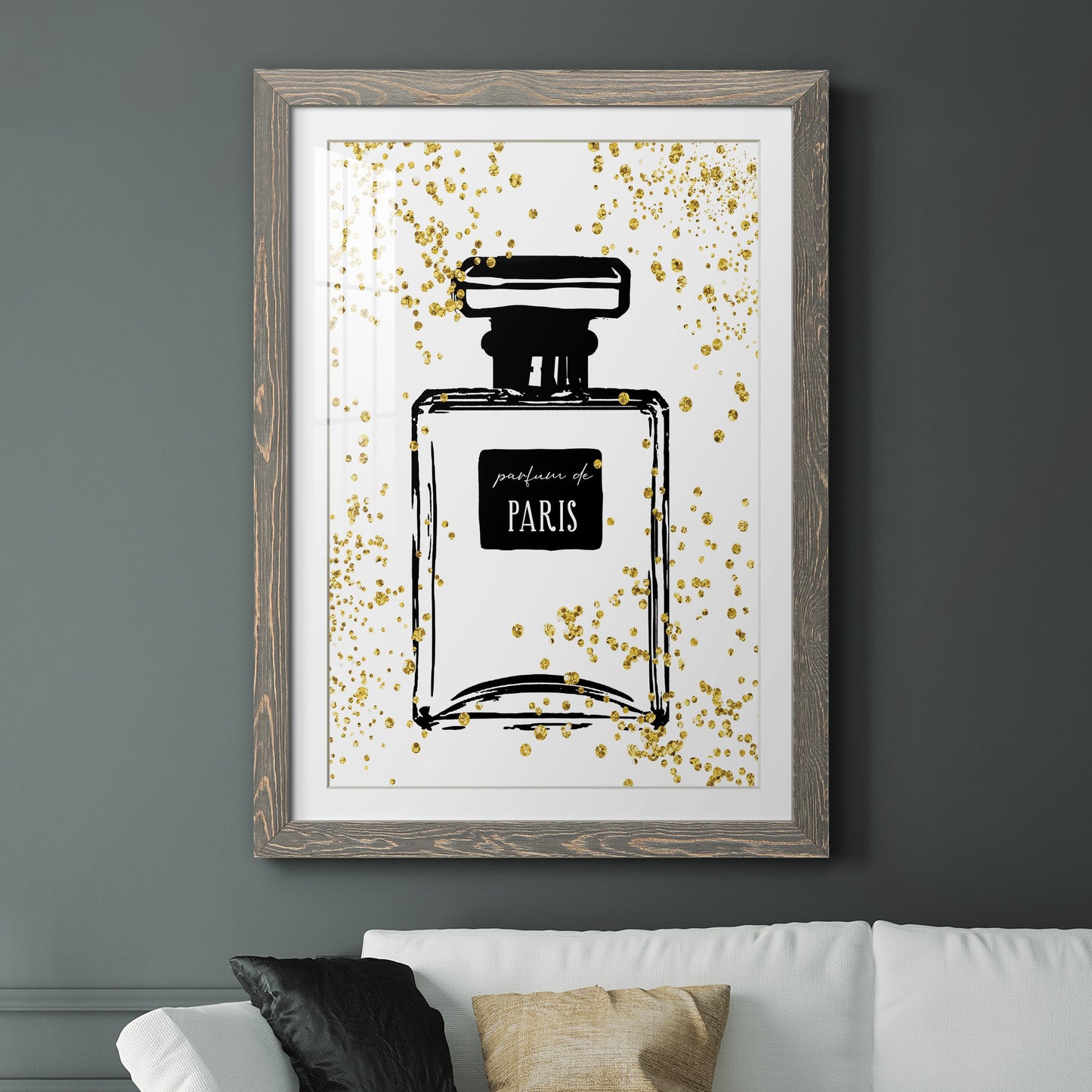 Glitter Perfume I - Premium Framed Print - Distressed Barnwood Frame - Ready to Hang