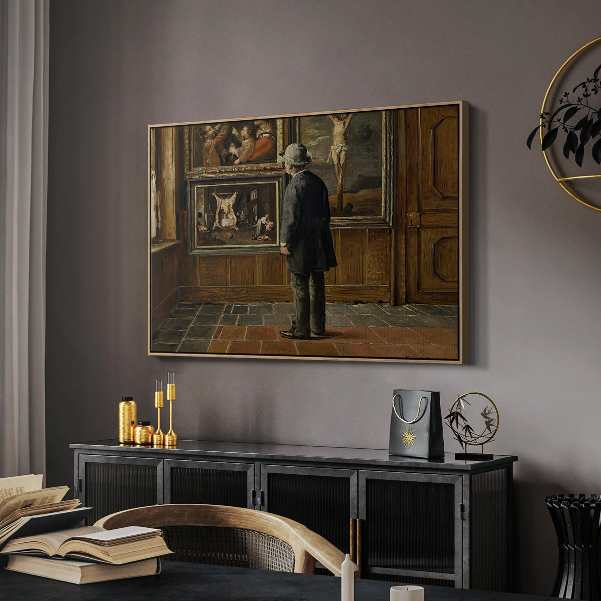 The Picture Lover, 1884 - Floater Framed Canvas Print