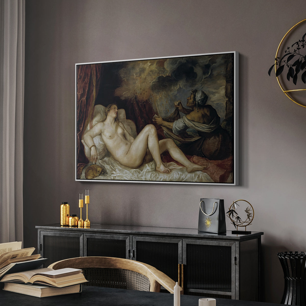 Danaë, c. 1560-1565 - Floater Framed Canvas Print